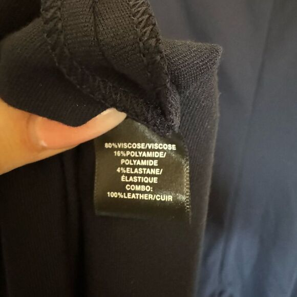 Lafayette 148 NY‎ V-Neck Flowy Maxi Dress Sz Large Deep Blue Short Sleeve - Picture 6 of 7